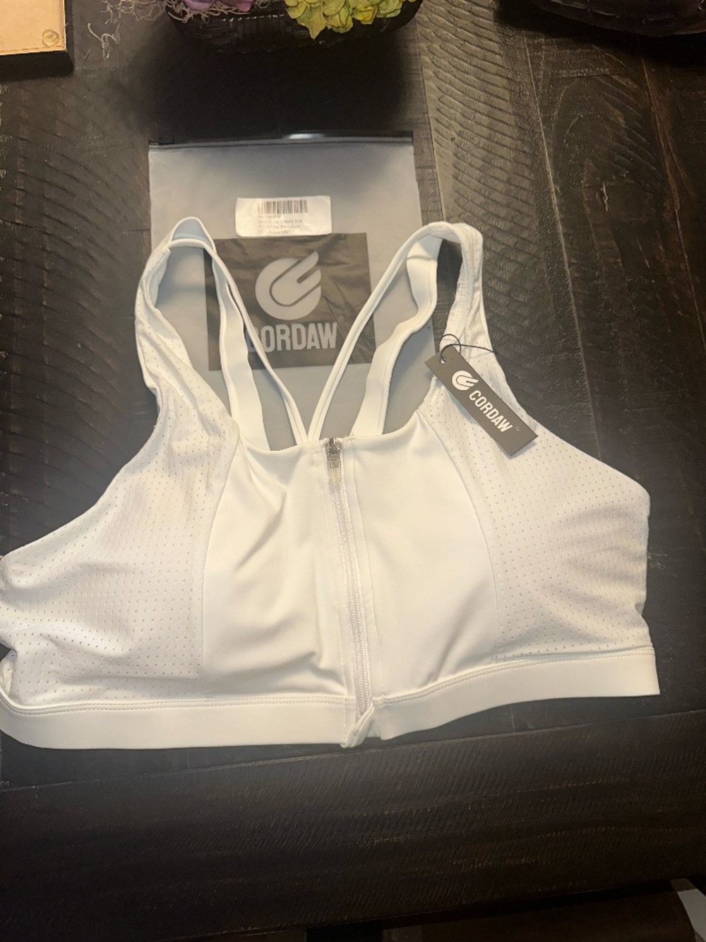 NWT Cordaw Zipper Front Sports Bra High Impact Strappy Workout Top 3X